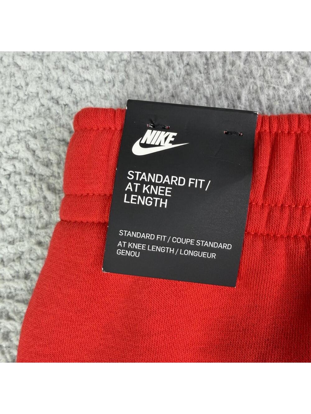 Nike "Just Do It" Logo Red Fleece Gym Workout Sweat Shorts Men's 2XL (40x9 )NWT - Picture 3 of 11